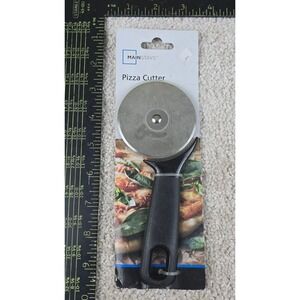 Mainstays Pizza‎ Cutter Silver Black Stainless Steel Blade